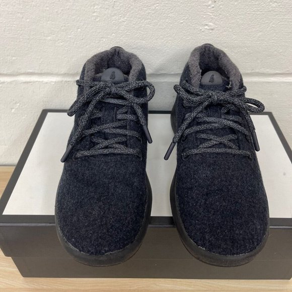 Allbirds Wool Runner Up Mizzles WRU Dark Navy Blue High Top Sneaker Women's Sz 8 - Picture 1 of 9